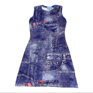 omighty jean print dress